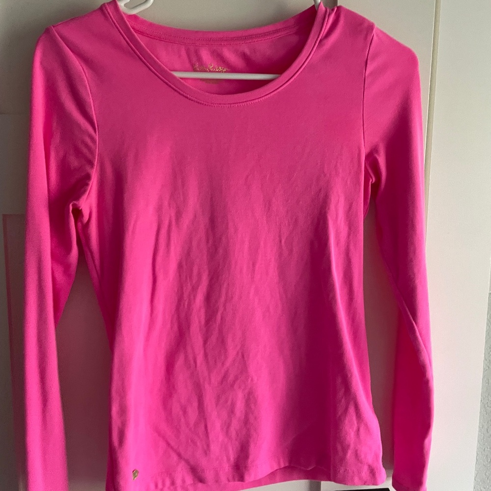 SALE Lilly Pulitzer Halee Long Sleeve T-Shirt XXS Plumeria Pink